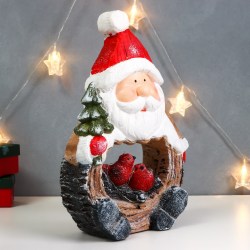 Сувенир статуэтка новогодняя Дед Мороз елка свет 39 см