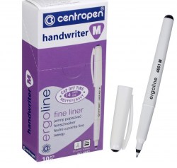 Ручка капиллярная 1.2 мм Centropen Handwriter 4651, линия 0,5 мм, цвет чёрный , трехгранная