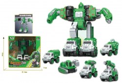 Робот-транспорт 5в1 SANITATION TEAM зеленый в коробке