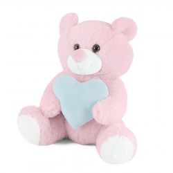 Мягкая игрушка Мишка с голубым сердечком, 23 см