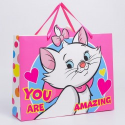 Пакет подарочный You are amazing Коты-аристократы, 40х31х11,5 см