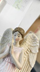 уценка Сувенир статуэтка Девушка Ангел в розовой тоге 23 см