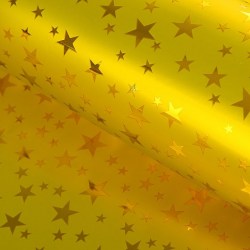 Пленка голография "Звёзды", золотой, 70 х 100 см