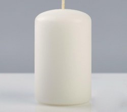 Свеча - цилиндр Колор, 5×8 см, белый