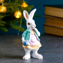 Сувенир статуэтка пасхальный заяц кролик девочка 14 см