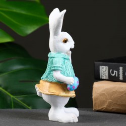 Сувенир статуэтка пасхальный заяц кролик девочка 14 см