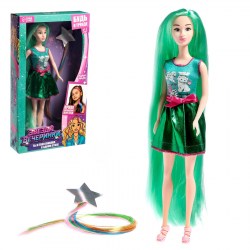 Кукла-модель с трессами Звезда вечеринки мятная