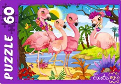 Пазл "Красивые фламинго" №3 60 элементов (ПУ60-2448)	
