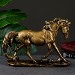 Фигура Лошадь темное золото 30×8×21см