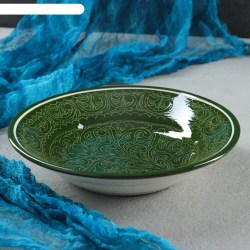 Тарелка глубокая 20 см зеленая 