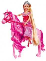Кукла Штеффи супер длинные волосы + лошадка.