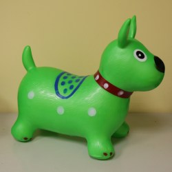 Животное прыгун собачка №1 зеленый (коробка, насос)