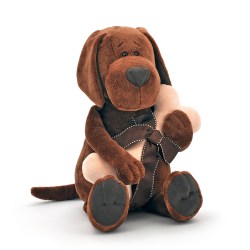 Мягкая игрушка Пёс Барбоська с косточкой, 20 см