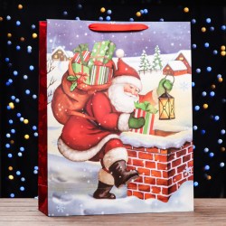 Пакет ламинированный вертикальный "Дед Мороз"