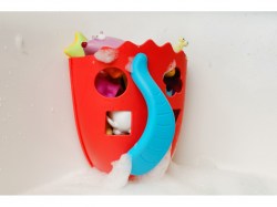 Органайзер-сортер DINO для игрушек и банных принадлежностей. Цвет коралловый