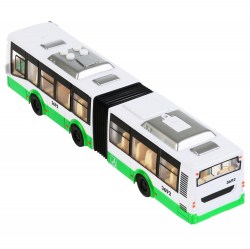 Машина "Городской автобус" пластик свет-звук 32 см, двери инерц