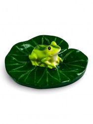 Садовая фигура из полистоуна «Лягушка» 10×11×6 см, плавающая