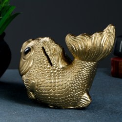 Копилка статуэтка золотая рыбка  20х12х15см