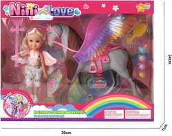 Набор Кукла(15см) с аксессуарами (лошадкой-единорогом) в кор	