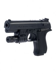 Пистолет Мощный, с лазером, стреляет пульками 6 мм