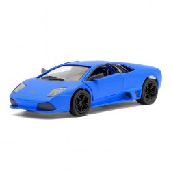 Машина металлическая Lamborghini Matte Series, 1:38, открываются двери, инерция, цвет синий матовый