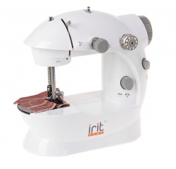 Швейная машина Irit IRP-01, 19 Вт, полуавтомат, от батареек/сети, бело-серая