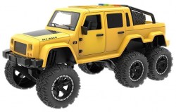 Внедорожник 1:16 инерционный на батарейках(свет,звук) желтый