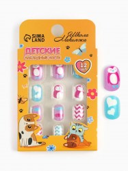 Детские накладные ногти Пингвиненок 12 шт   10664345