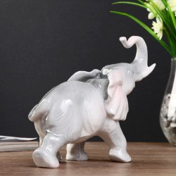 Статуэтка сувенир керамика Серый слон 22 см
