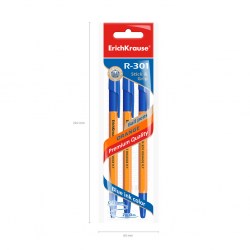 Набор шариковых ручек "Orange Stick&Grip" R-301 3шт цвет синий