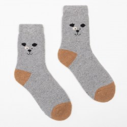 Носки детские шерстяные махровые Собачки, цвет МИКС, размер 22