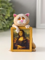 Фигурка «Кот с картиной», 9×6.5×4.8 см