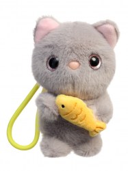 Мягкая игрушка «Котик с рыбкой» 13 см, МИКС