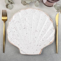 Блюдо Ракушка Punto bianca, 24×24,5 см