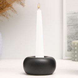 Подсвечник Эдвард черный глянец 4х7х7см 