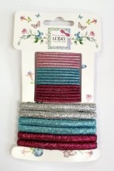 Lukky Fashion набор резинок для волос, блестящие (6 больших + 18 маленьких), 3 цвета