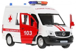 Машина 'Mercedes-Benz Sprinter Скорая помощь' 14 см металлич