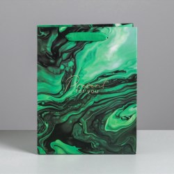 Пакет подарочный ламинированный упаковка Present for you MS 18 х 23 х 10 см