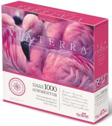 Пазл "Розовый фламинго" 1000 элементов Виа Терра	