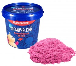 Космический песок Розовый 1 кг ведерко