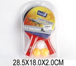 Теннисные ракетки с шариками (2 ракетки, 3 мяча)