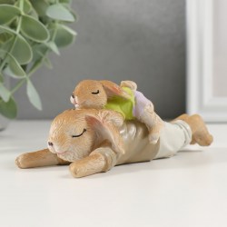 Статуэтка сувенир пасхальный заяц кролик спят 12 см