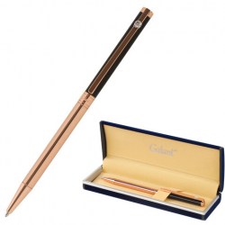 Ручка подарочная шариковая, корпус черн. с золот, детали золот., 0,7мм, синяя