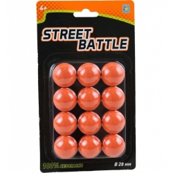 1toy Street Battle Мягкие шарики 2,8 см для игр оружия (12 шт.), блистер