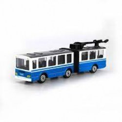 Модель Автобус/троллейбус с резинкой 12 см металлическая