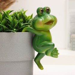 Фигурка для флорариума TAKE IT EASY «Лягушка Бряк» декор на кашпо, 10×8×19 см