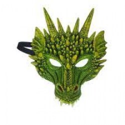 Карнавальная маска Дракон, цвет зелёный
