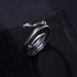 Кольцо посеребрение "Змея" витая, 16,5 размер