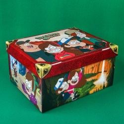 Коробка подарочная складная с крышкой, 31х25,5х16, Гравити Фолз 