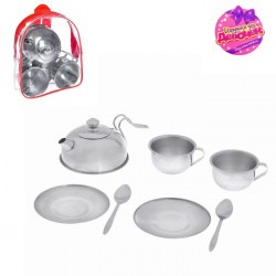 Набор металлической посуды Поварёнок с чайником, 7 предметов